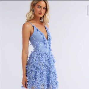 Riley floral appliqué minidress